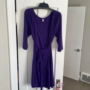 Old navy purple wrap dress size XL